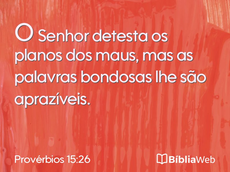 Provérbios 15:26 em imagem para compartilhar