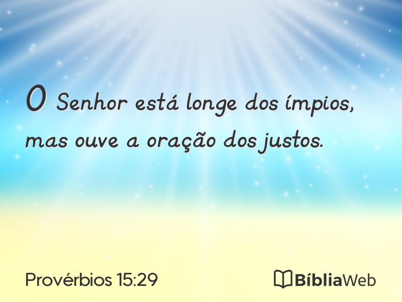 Provérbios 15:29 em imagem para compartilhar