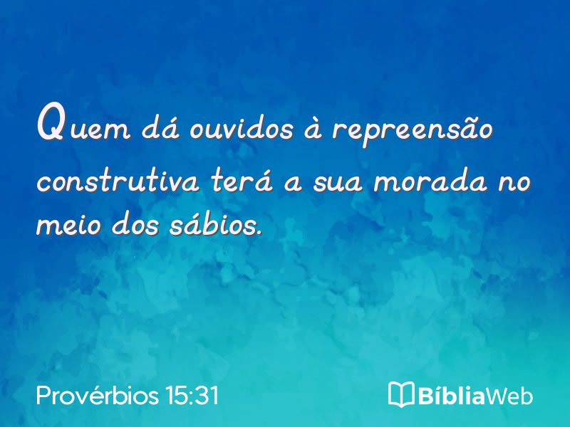 Provérbios 15:31 em imagem para compartilhar
