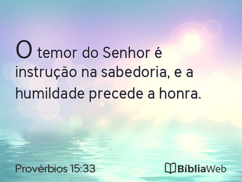 Provérbios 15:33 em imagem para compartilhar