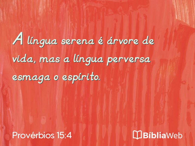 Provérbios 15:4 em imagem para compartilhar