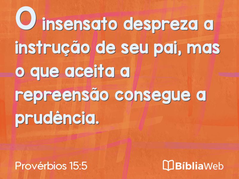 Provérbios 15:5 em imagem para compartilhar