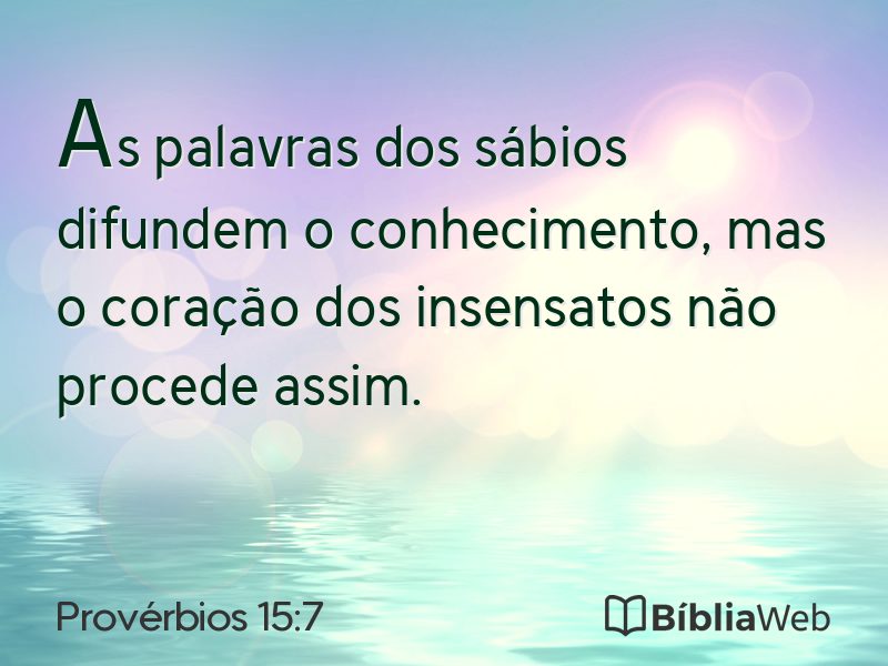Provérbios 15:7 em imagem para compartilhar