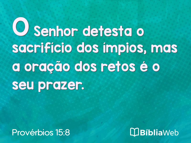 Provérbios 15:8 em imagem para compartilhar