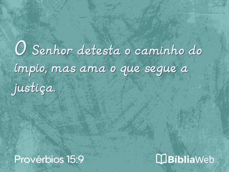 Provérbios 15:9 em imagem para compartilhar