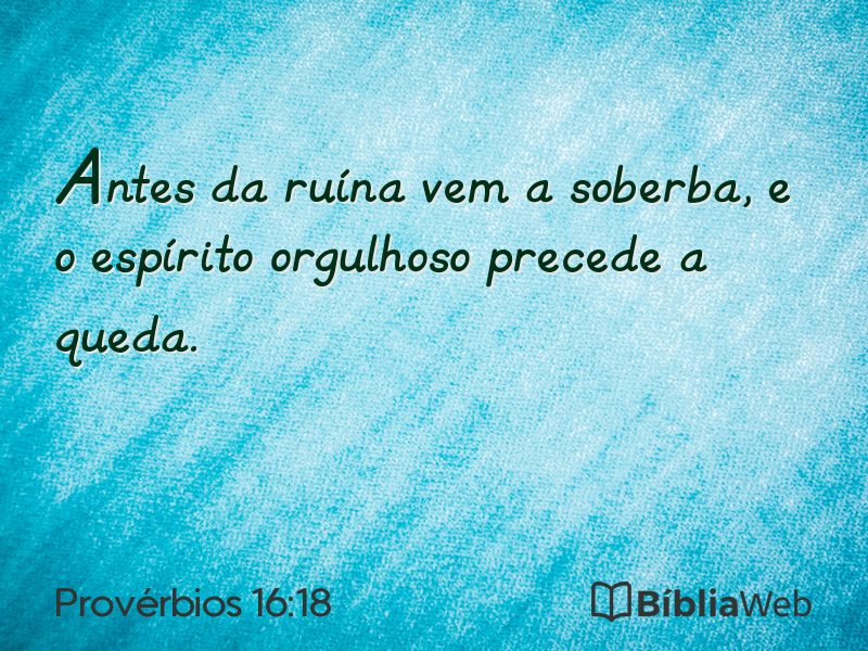 Provérbios 16:18 em imagem para compartilhar