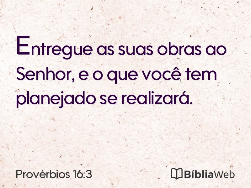Provérbios 16:3 em imagem para compartilhar