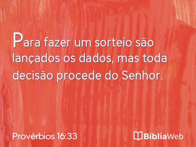 Provérbios 16:33 em imagem para compartilhar