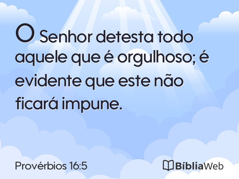 Provérbios 16:5 em imagem para compartilhar