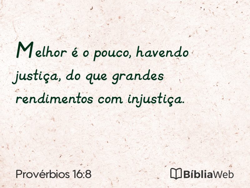 Provérbios 16:8 em imagem para compartilhar
