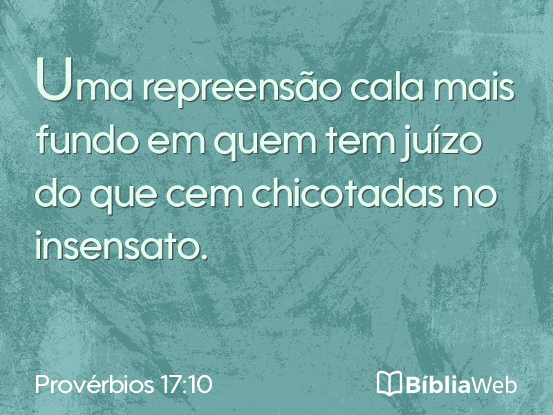 Provérbios 17:10 em imagem para compartilhar