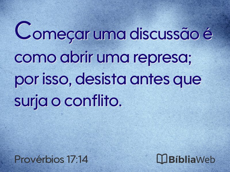 Provérbios 17:14 em imagem para compartilhar