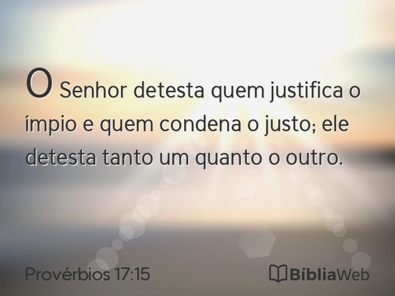 Provérbios 17:15 em imagem para compartilhar