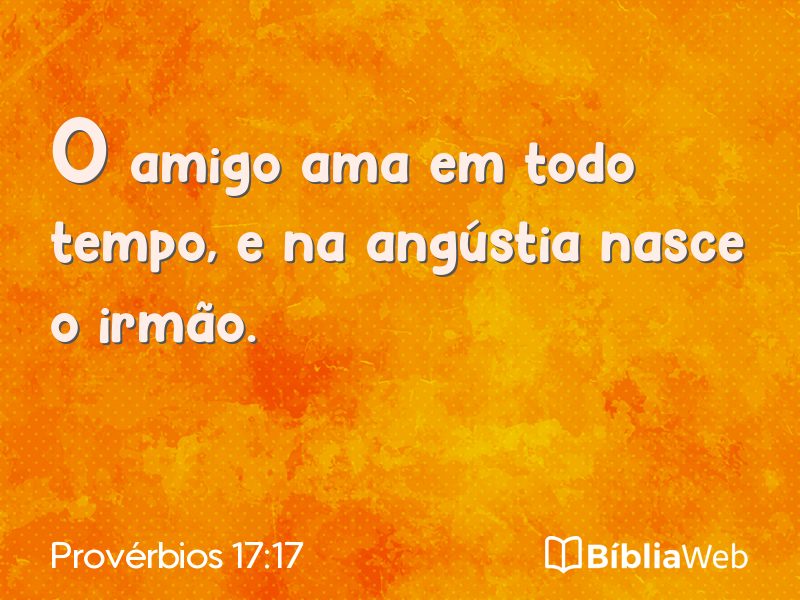 Provérbios 17:17 em imagem para compartilhar