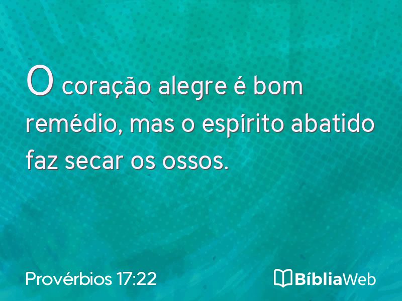 Provérbios 17:22 em imagem para compartilhar