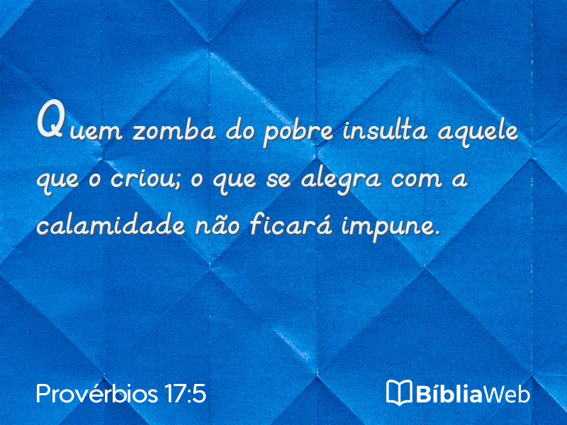 Provérbios 17:5 em imagem para compartilhar