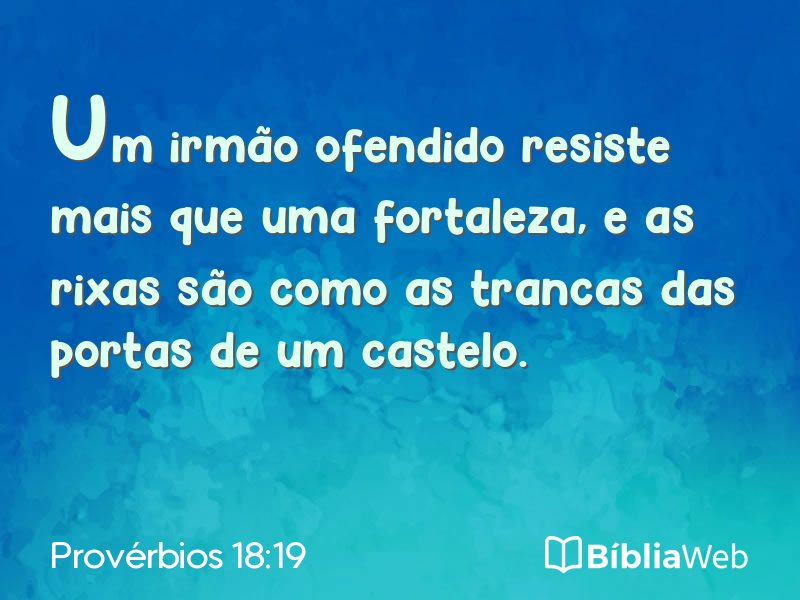 Provérbios 18:19 em imagem para compartilhar
