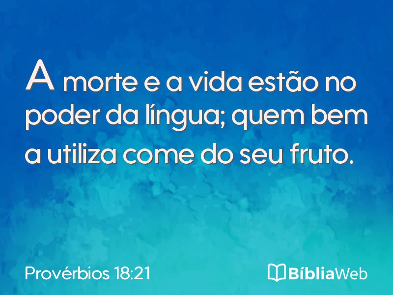 Provérbios 18:21 em imagem para compartilhar