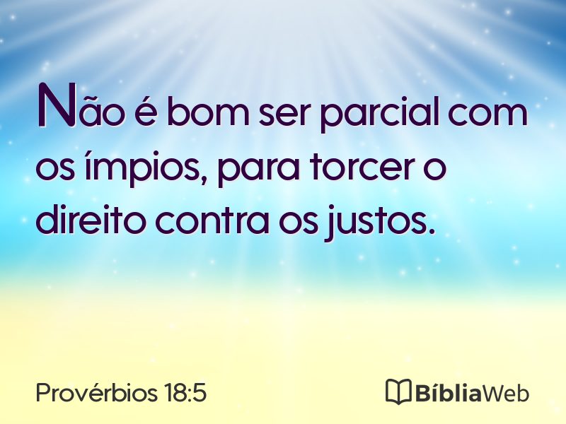 Provérbios 18:5 em imagem para compartilhar