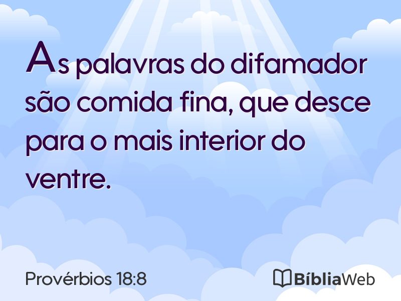 Provérbios 18:8 em imagem para compartilhar