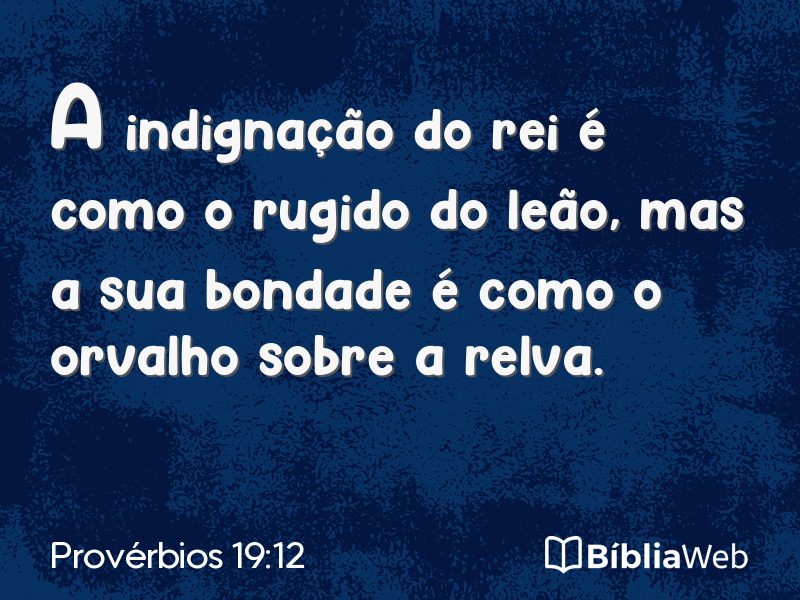 Provérbios 19:12 em imagem para compartilhar