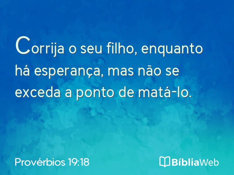 Provérbios 19:18 em imagem para compartilhar