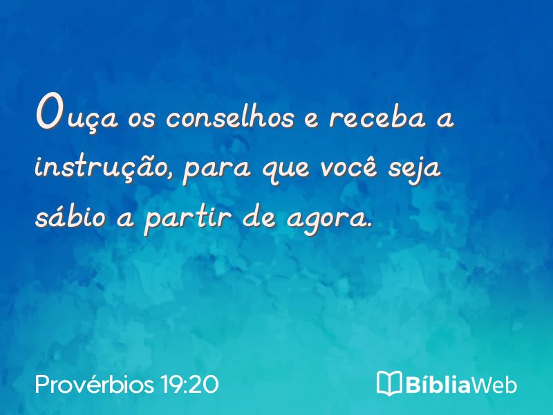 Provérbios 19:20 em imagem para compartilhar