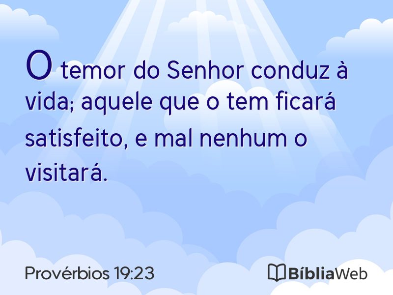 Provérbios 19:23 em imagem para compartilhar