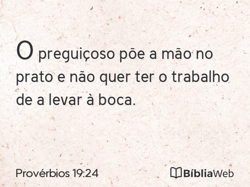 Provérbios 19:24 em imagem para compartilhar