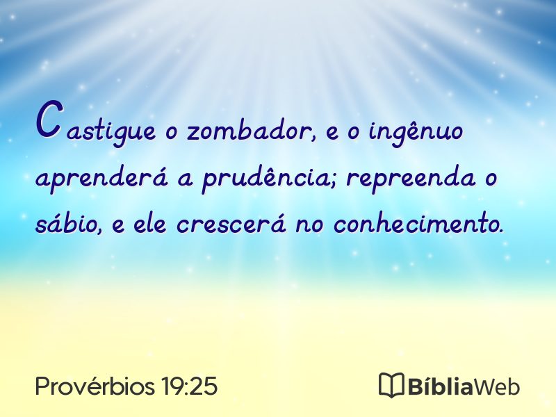 Provérbios 19:25 em imagem para compartilhar