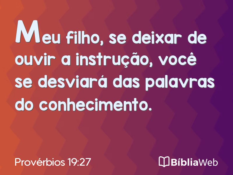 Provérbios 19:27 em imagem para compartilhar