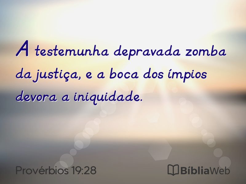Provérbios 19:28 em imagem para compartilhar