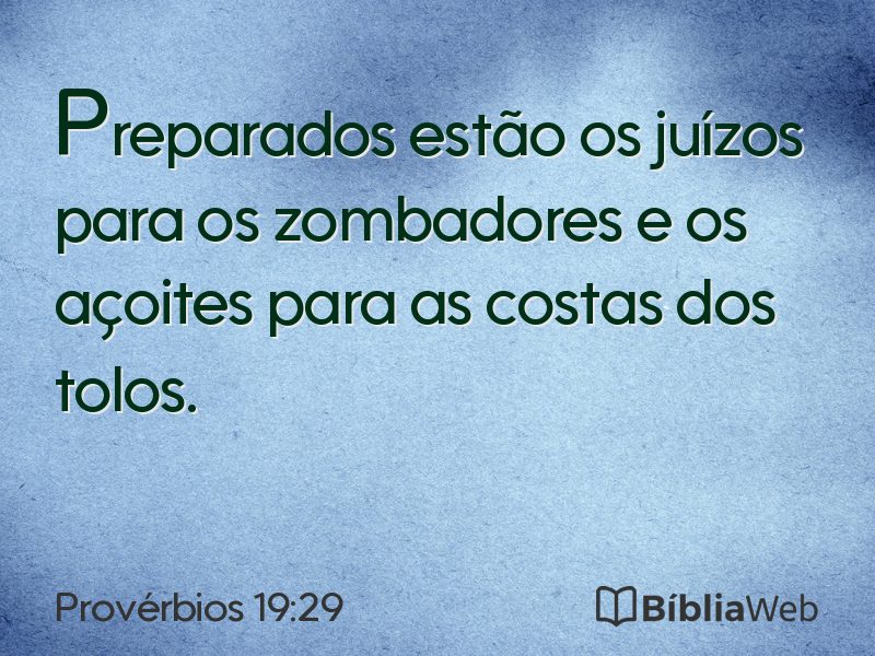 Provérbios 19:29 em imagem para compartilhar