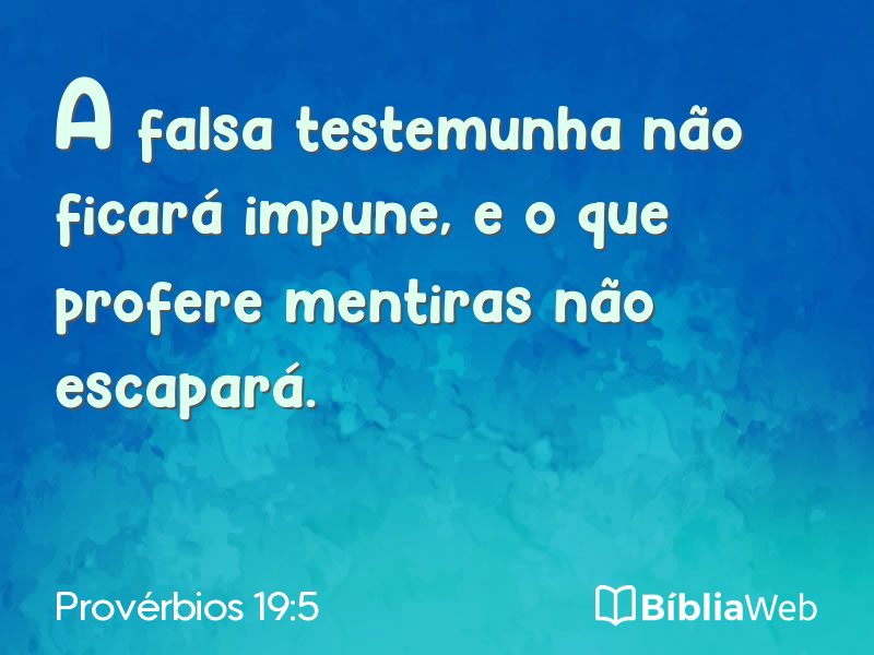 Provérbios 19:5 em imagem para compartilhar