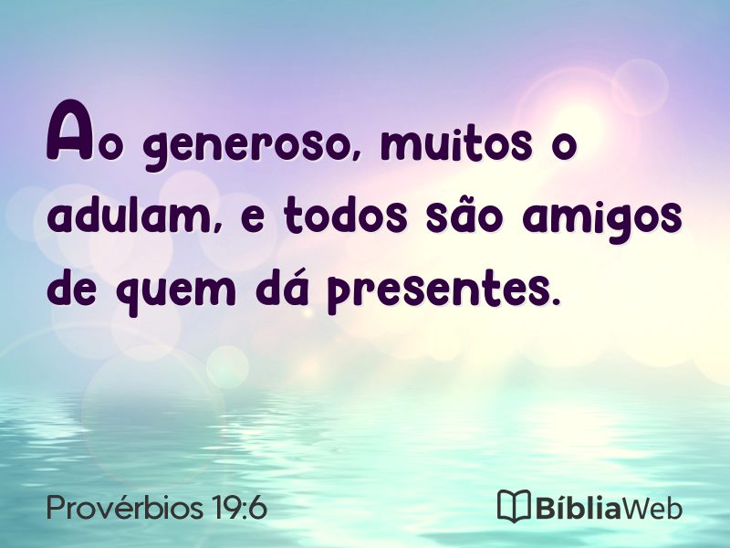 Provérbios 19:6 em imagem para compartilhar