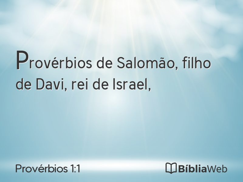 Provérbios 1:1 em imagem para compartilhar