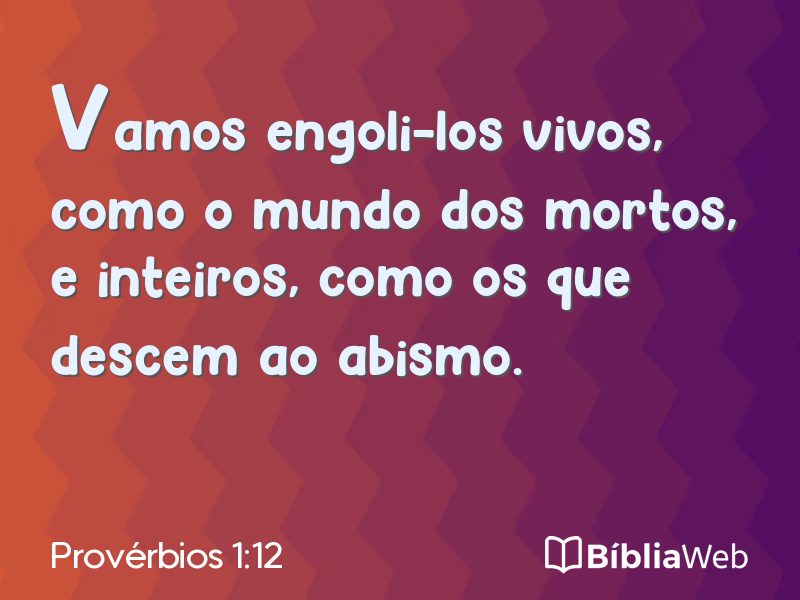 Provérbios 1:12 em imagem para compartilhar