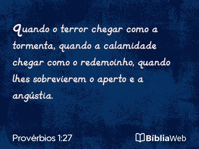 Provérbios 1:27 em imagem para compartilhar