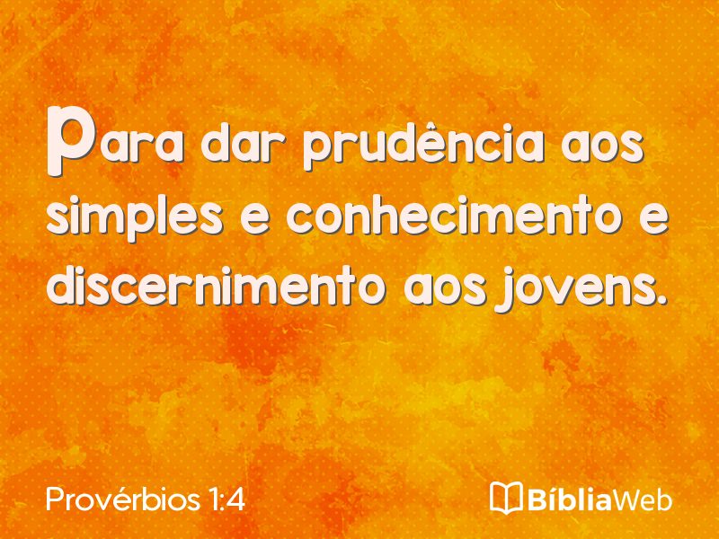 Provérbios 1:4 em imagem para compartilhar
