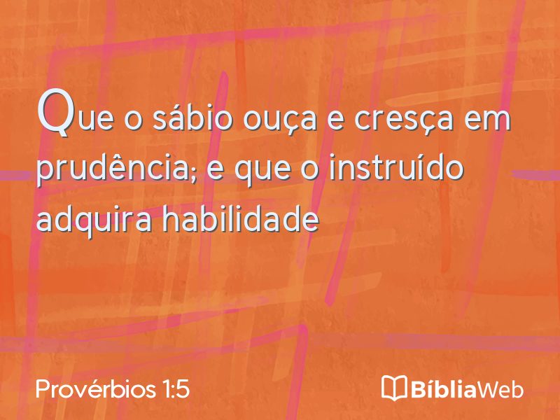 Provérbios 1:5 em imagem para compartilhar