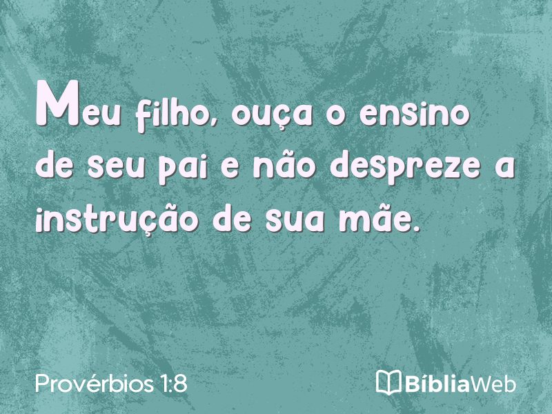 Provérbios 1:8 em imagem para compartilhar