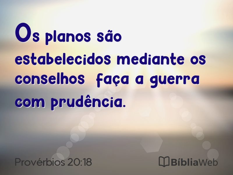 Provérbios 20:18 em imagem para compartilhar
