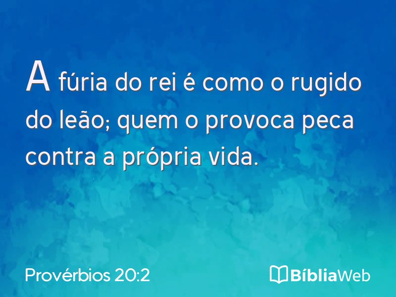 Provérbios 20:2 em imagem para compartilhar