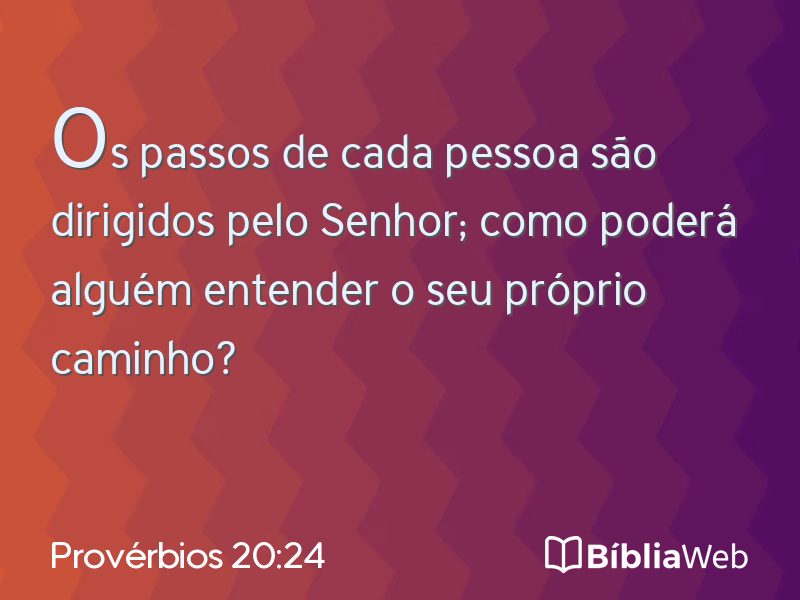 Provérbios 20:24 em imagem para compartilhar