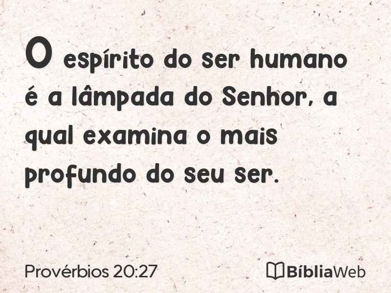 Provérbios 20:27 em imagem para compartilhar