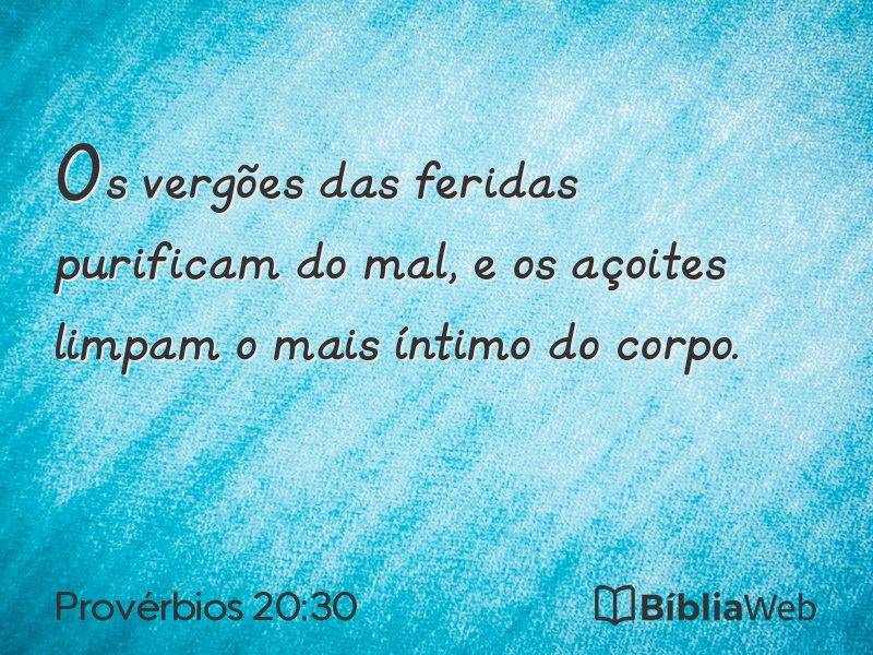 Provérbios 20:30 em imagem para compartilhar