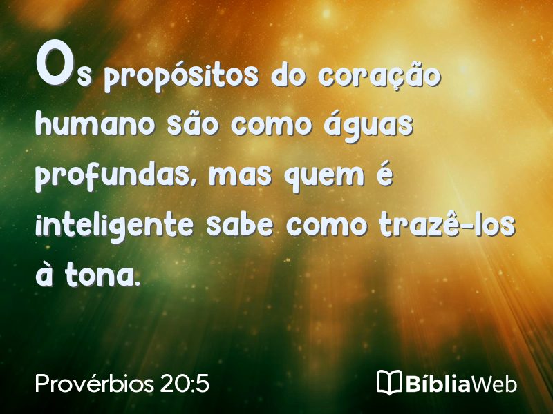 Provérbios 20:5 em imagem para compartilhar