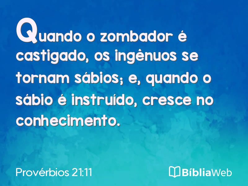 Provérbios 21:11 em imagem para compartilhar