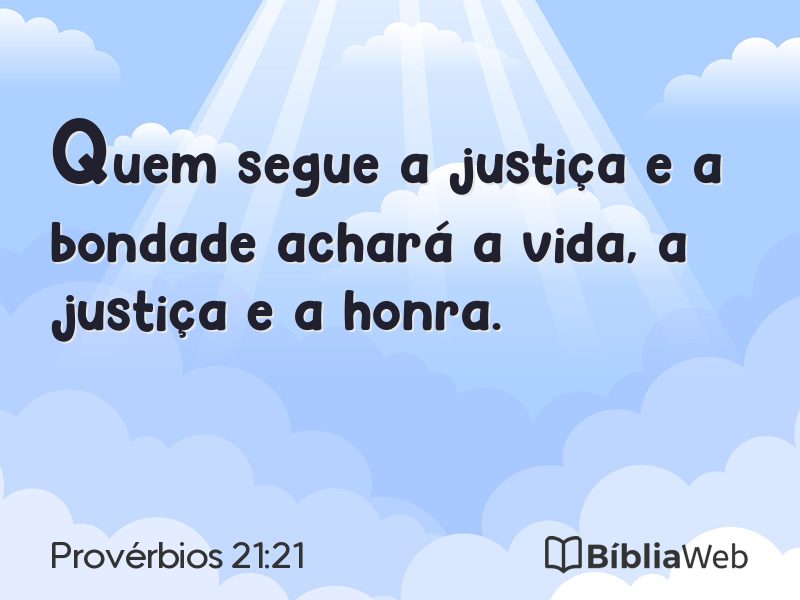 Provérbios 21:21 em imagem para compartilhar