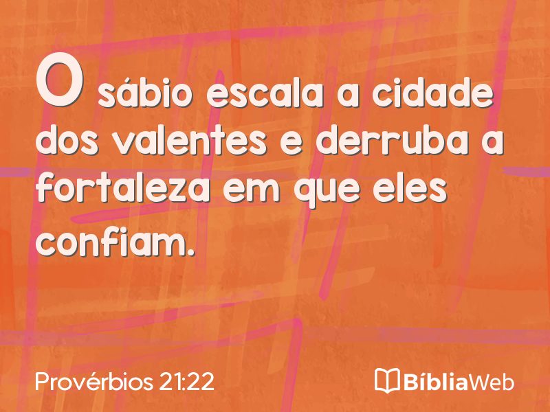 Provérbios 21:22 em imagem para compartilhar